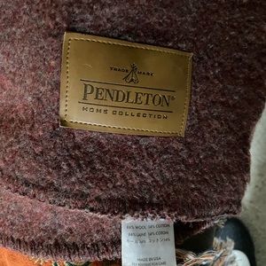 Vintage Pendleton wool/ cotton blanket in used condition.